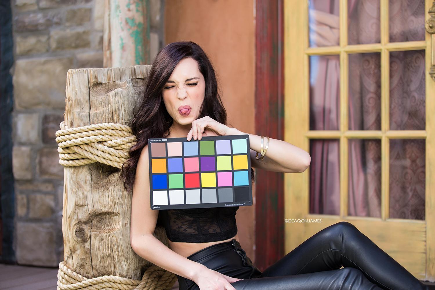 Deaqon James Photographs Pamela Horton's Color Card